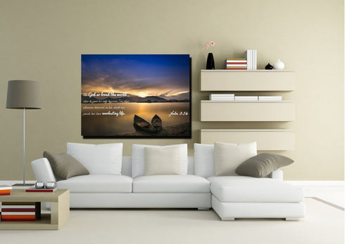 John 3:16 KJV #22 Bible Verse Wall Art