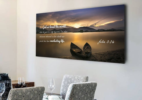 John 3:16 KJV #22 Bible Verse Wall Art