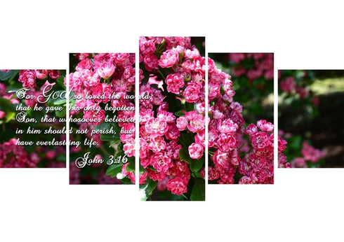 John 3:16 KJV #23 Bible Verse Canvas Wall Art