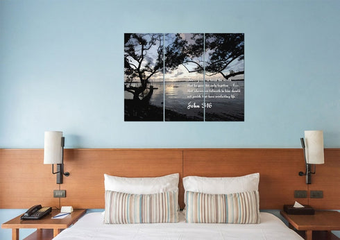 John 3:16 KJV #24 Bible Verse Canvas Wall Art