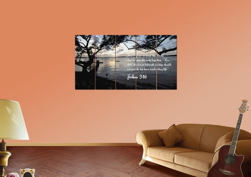 John 3:16 KJV #24 Bible Verse Canvas Wall Art