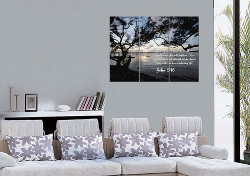 John 3:16 KJV #24 Bible Verse Canvas Wall Art