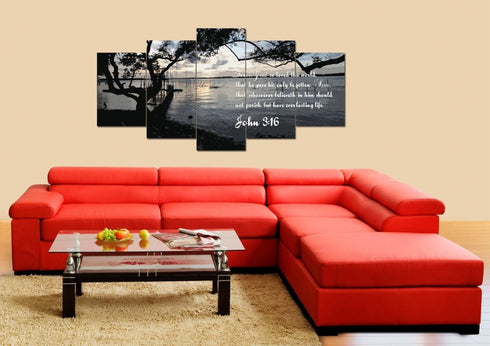 John 3:16 KJV #24 Bible Verse Canvas Wall Art