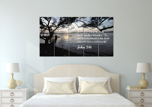 John 3:16 KJV #24 Bible Verse Canvas Wall Art