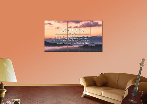 John 3:16 KJV #25 Bible Verse Canvas Wall Art