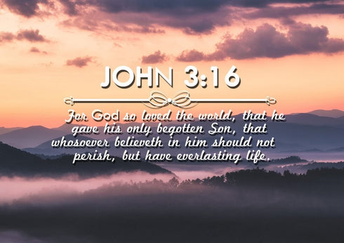 John 3:16 KJV #25 Bible Verse Canvas Wall Art