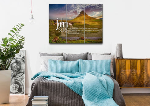 John 3:16 KJV #27 Bible Verse Canvas Wall Art