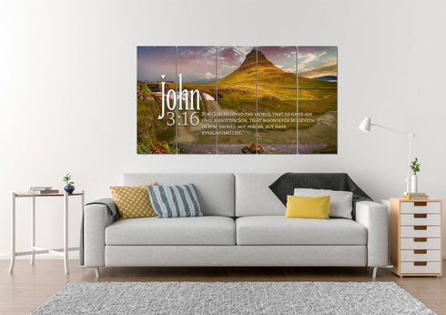 John 3:16 KJV #27 Bible Verse Canvas Wall Art
