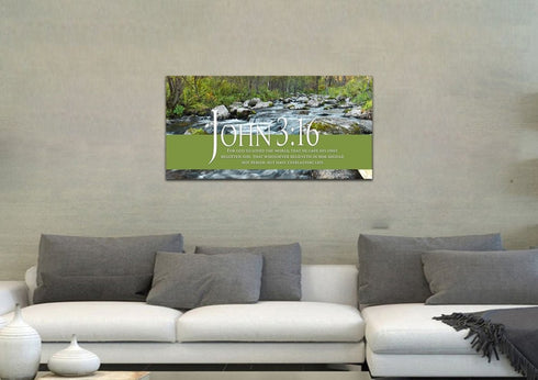 John 3:16 KJV #28 Bible Verse Canvas Wall Art