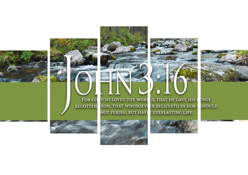John 3:16 KJV #28 Bible Verse Canvas Wall Art