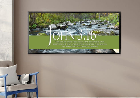 John 3:16 KJV #28 Bible Verse Canvas Wall Art