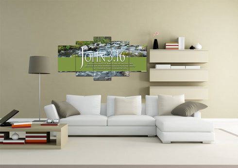 John 3:16 KJV #28 Bible Verse Canvas Wall Art