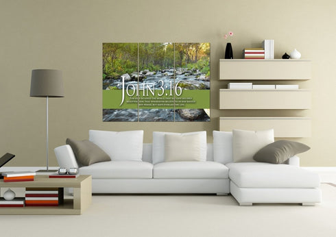 John 3:16 KJV #28 Bible Verse Canvas Wall Art