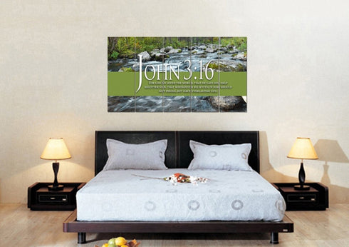 John 3:16 KJV #28 Bible Verse Canvas Wall Art