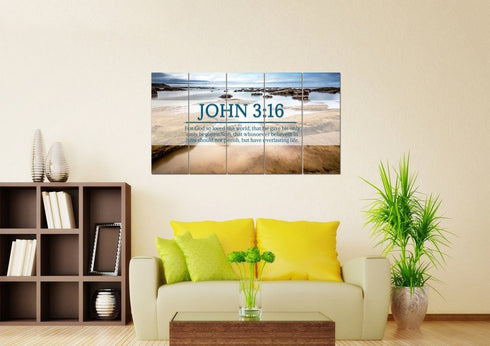 John 3:16 KJV #29 Bible Verse Canvas Wall Art
