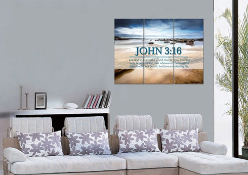 John 3:16 KJV #29 Bible Verse Canvas Wall Art