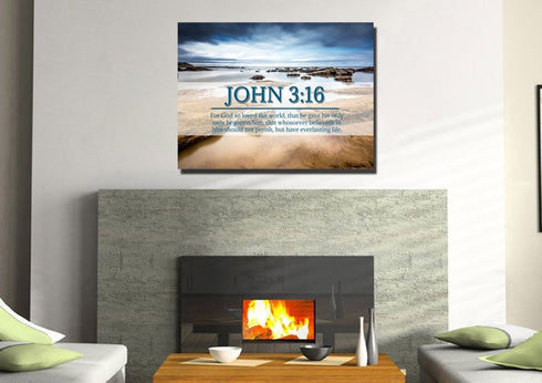 John 3:16 KJV #29 Bible Verse Canvas Wall Art