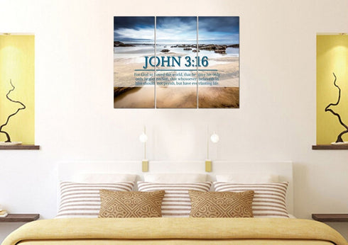 John 3:16 KJV #29 Bible Verse Canvas Wall Art