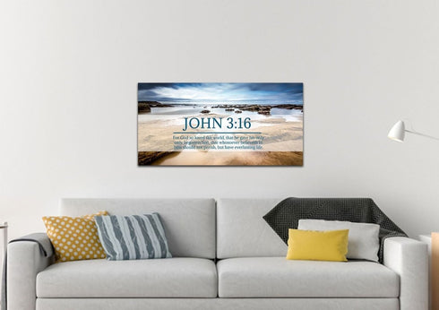 John 3:16 KJV #29 Bible Verse Canvas Wall Art