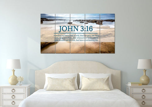 John 3:16 KJV #29 Bible Verse Canvas Wall Art