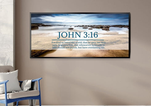 John 3:16 KJV #29 Bible Verse Canvas Wall Art