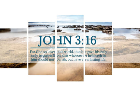 John 3:16 KJV #29 Bible Verse Canvas Wall Art