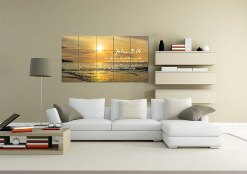 John 3:16 KJV #3 Bible Verse Canvas Wall Art
