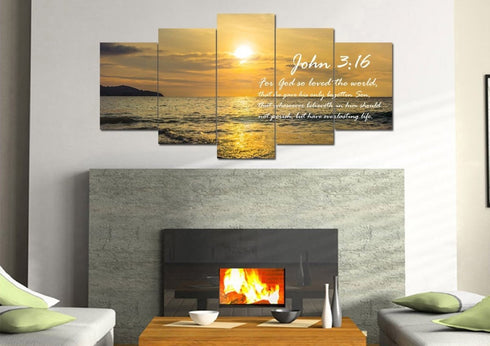 John 3:16 KJV #3 Bible Verse Canvas Wall Art