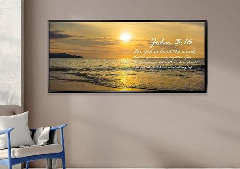 John 3:16 KJV #3 Bible Verse Canvas Wall Art