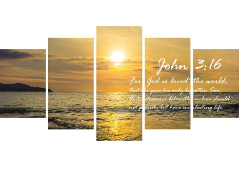 John 3:16 KJV #3 Bible Verse Canvas Wall Art