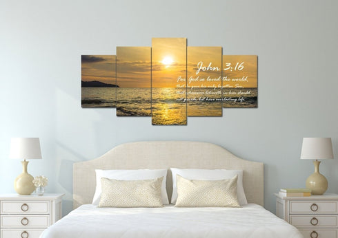 John 3:16 KJV #3 Bible Verse Canvas Wall Art