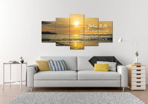 John 3:16 KJV #3 Bible Verse Canvas Wall Art