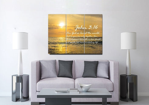 John 3:16 KJV #3 Bible Verse Canvas Wall Art