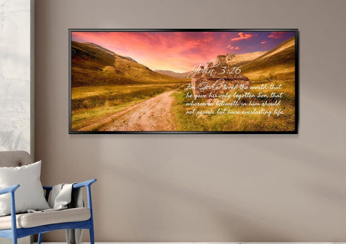 John 3:16 KJV #4 Bible Verse Canvas Wall Art