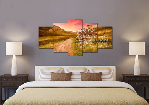 John 3:16 KJV #4 Bible Verse Canvas Wall Art