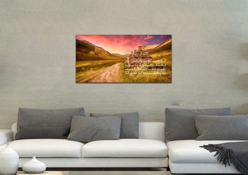 John 3:16 KJV #4 Bible Verse Canvas Wall Art