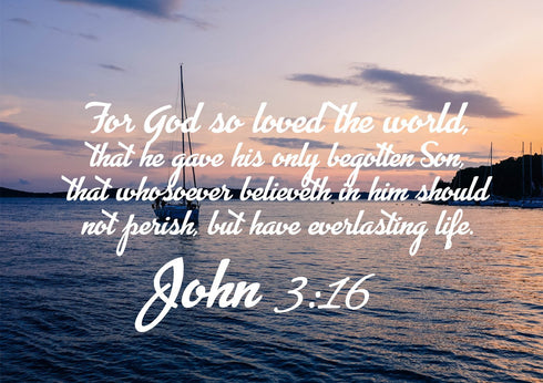 John 3:16 KJV #5 Bible Verse Canvas Wall Art