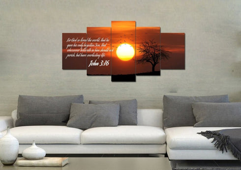 John 3:16 KJV #6 Bible Verse Canvas Wall Art