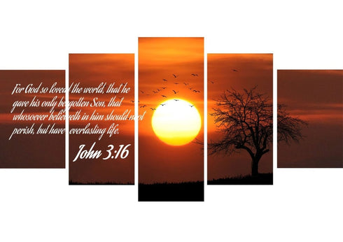 John 3:16 KJV #6 Bible Verse Canvas Wall Art