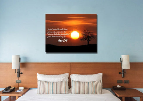 John 3:16 KJV #6 Bible Verse Canvas Wall Art