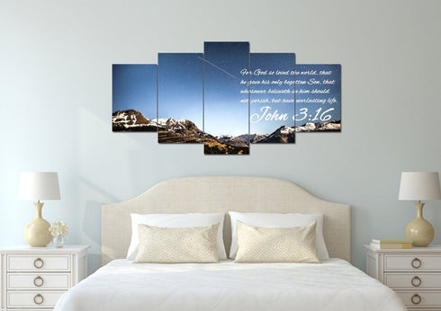 John 3:16 KJV #7 Bible Verse Canvas Wall Art