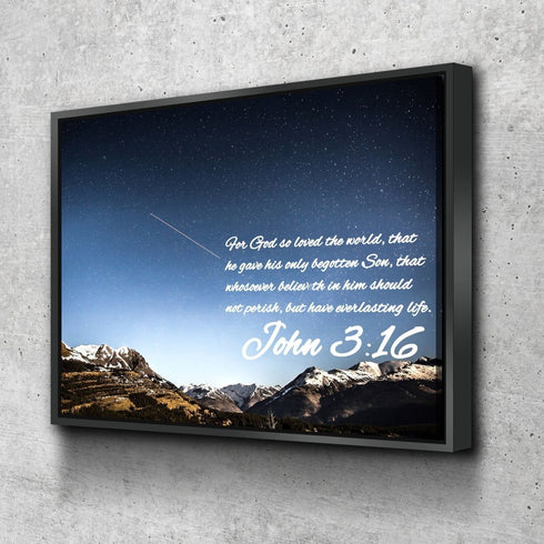 John 3:16 KJV #7 Bible Verse Canvas Wall Art