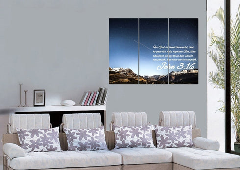 John 3:16 KJV #7 Bible Verse Canvas Wall Art