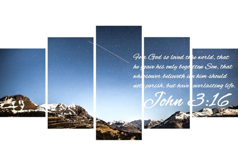 John 3:16 KJV #7 Bible Verse Canvas Wall Art