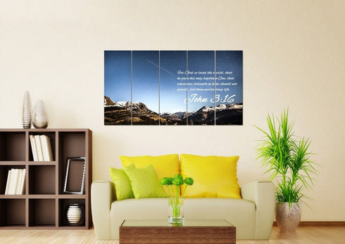 John 3:16 KJV #7 Bible Verse Canvas Wall Art