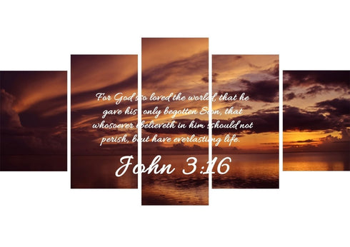 John 3:16 KJV #8 Bible Verse Canvas Wall Art