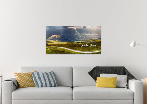 John 3:16 KJV #9 Bible Verse Canvas Wall Art