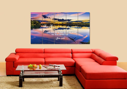 John 3:16 NIV #1 Bible Verse Canvas Wall Art