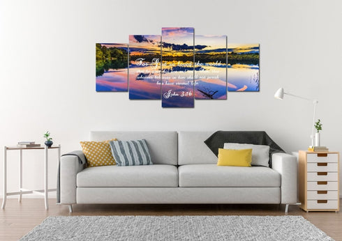 John 3:16 NIV #1 Bible Verse Canvas Wall Art