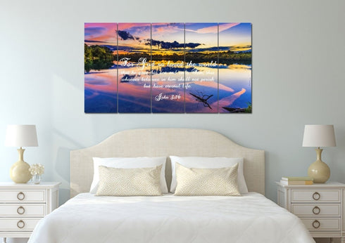 John 3:16 NIV #1 Bible Verse Canvas Wall Art